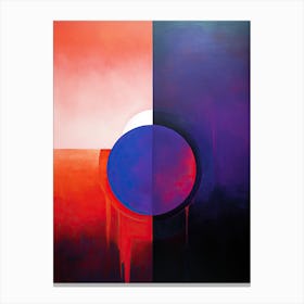 Purple and Red Bauhaus Canvas Print