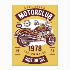 Motorcycle Club 1 Canvas Print