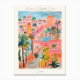 Poster Of Cairo, Dreamy Storybook Illustration 4 Canvas Print