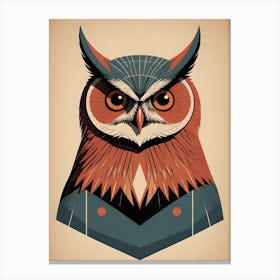 Retro Makira Owl Canvas Print
