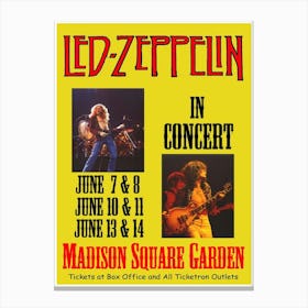 Migsrater Led Zeppelin Concert Posters Canvas Print