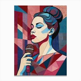 Sexy Woman Singing Canvas Print