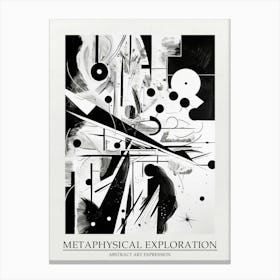 Metaphysical Exploration Abstract Black And White 5 Poster Canvas Print