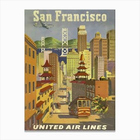 San Francisco United Air Lines Leinwandbilder