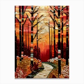 Walk In The Woods Abstract Canvas Print