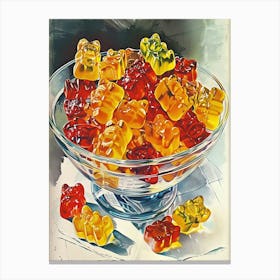 Gummy Bears Retro Advertisement Style 2 Canvas Print
