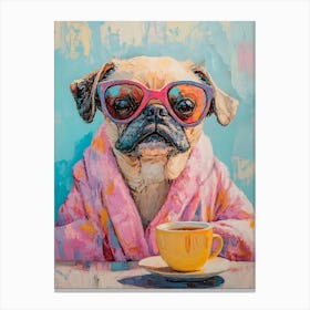 Leisure Pug Morning 5 Canvas Print