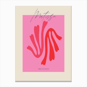 Pink Matisse Inspired Flower Canvas Print