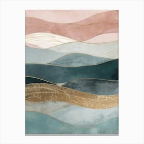 Pastel Peaks And Ocean Depths Canvas Print