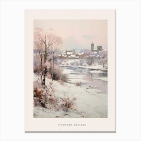 Dreamy Winter Painting Poster Richmond England 3 Canvas Print