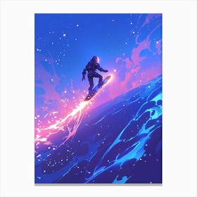 Surfboarder In The Sky Canvas Print