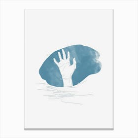 Hand In The Water Canvas Print