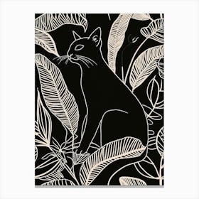 Thai Cat Minimalist Illustration 3 Canvas Print