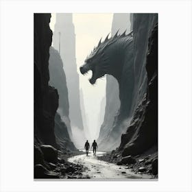 Monster In A Cave Canvas Print