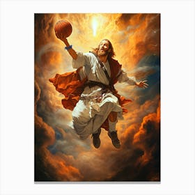 Jesus Basketball Canvas Print