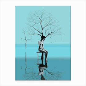 Tree In The Water Canvas Print