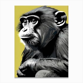 Portrait Of A Chimpanzee Canvas Print