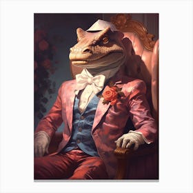 Lizard In A Suit Canvas Print