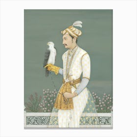 Man With A Bird Canvas Print