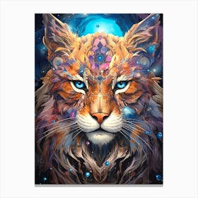 Psychedelic Cat 5 Canvas Print