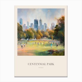 Centennial Park Sydney Australia 2 Vintage Cezanne Inspired Poster Canvas Print