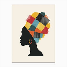 Silhouette Of African Woman 27 Canvas Print