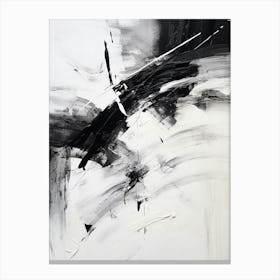 Timeless Reverie Abstract Black And White 12 Canvas Print