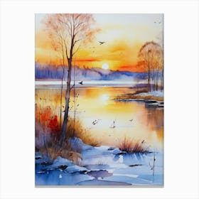 Winter Sunset 10 Canvas Print