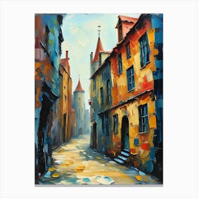 Street In The Old Town Canvas Print