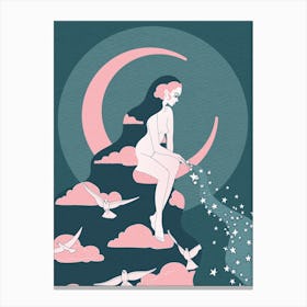Moonwitch Teal Canvas Print