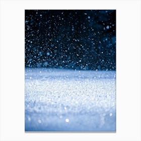 A Magical Winter Scene Layered With A Pattern Of Isolated Snowflakes Caught In A Soft Winter Storm (4) Canvas Print