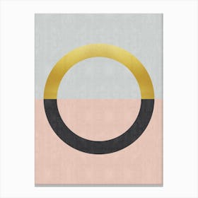 Circles with gold 1 Canvas Print