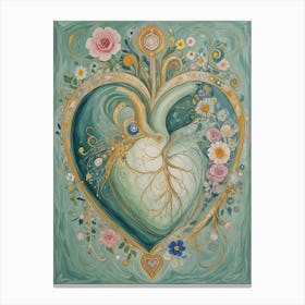 Floral Heart Canvas Print