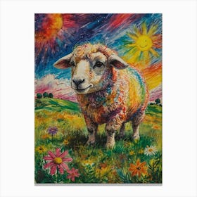 Rainbow Sheep Canvas Print