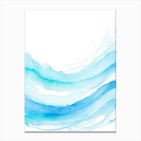 Blue Ocean Wave Watercolor Vertical Composition 19 Canvas Print