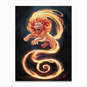 Fire Lion 1 Canvas Print