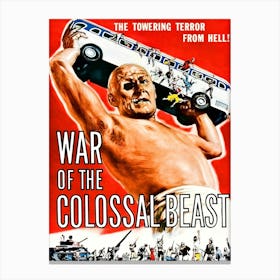 Fantasy Horror Movie Poster, War Of The Colossal Beast Canvas Print