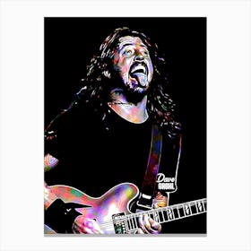 Dave Grohl Rock Music Legend in Colorful 2 Stampe su tela