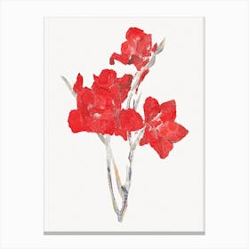 Red Gladioli, Abstract Art, Piet Mondrian Canvas Print
