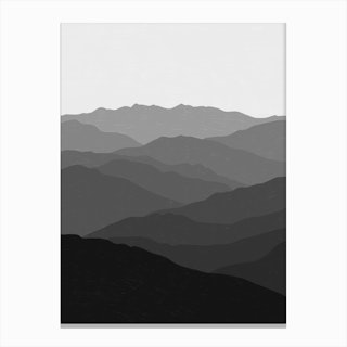 Shades Of Grey Mountains Canvas Print