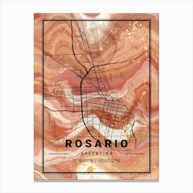 Rosario Map Canvas Print