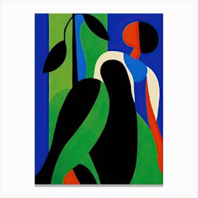 Botanical Woman Figure Abstract Matisse Style Canvas Print