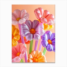 Dreamy Inflatable Flowers Zinnia 2 Canvas Print