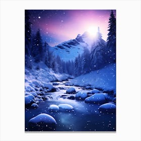 Snowy Landscape Canvas Print