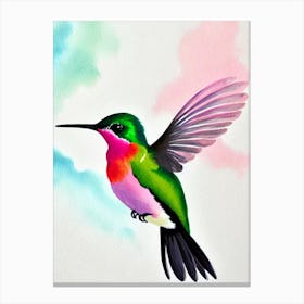 Hummingbird Watercolour Bird Canvas Print