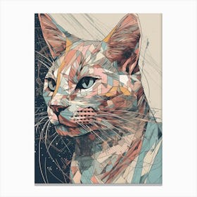 Abstract Cat Canvas Art Style Abstract Canvas Print