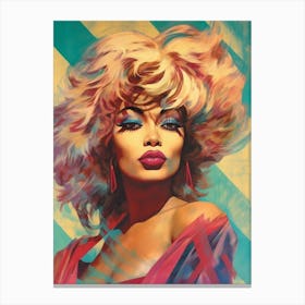 Tina Turner Retro Poster 6 Canvas Print