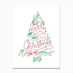 Living Room Cute Christmas Greetings 05 Canvas Print