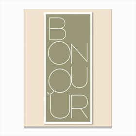 Bonjour Canvas Print