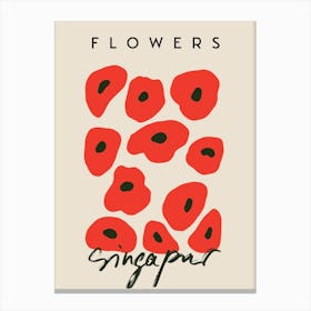 Singapore Flowers Canvas Print